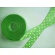 Ripsband met stip Lime 25mm. 1813-25