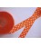 Ripsband met stip Oranje 25mm. 1139-25