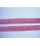 Elastisch biaisband met stip fuchsia/wit 6041
