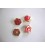 Bloemknoop 2 kleurig Rood 22mm. bk211-S1