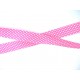 Biaisband Roze met witte stip