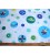 Wit lakenkatoen met cirkels en beestjes Aqua/blauw 2.10 breed