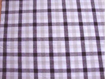 Boerenbont stof 2 kleurig Zwart/grijstaupe 10x10mm