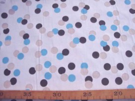 Katoen Ausbrenner stip Aqua/donkerbruin 1134-4N