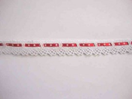 Kant met een doorheen geregen Rood stiplintje 678