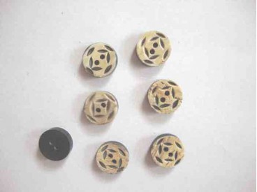 Hoornknoop Rond bewerkt 20mm. hk7030