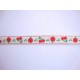 Sierband Fruit Offwhite met rode appel en kers    10mm