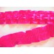 Satijnband  Pink met ruches  45 mm