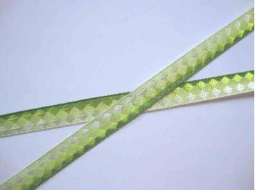 Satijnlint ton sur ton wiebertje 10 mm. Groen