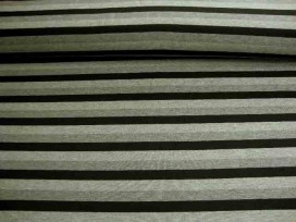Tricot streep Zwart/grijs/lichtgrijs Breed 1648-69N