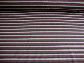 Tricot streep Paars/grijs/zwart 1647-19N