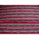 Tricot streep Rood/zwart/grijs met golfen gaatjes 1588-16N
