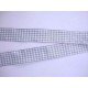 Boerenbont lint Lichtgrijs/wit geruit 25mm breed