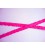 Satijnband dubbele ruche 10mm. Pink