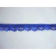 Elastisch band met kantje Kobalt