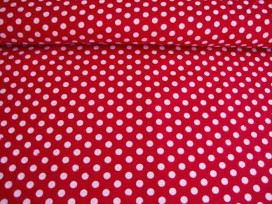 Middelstip katoen Rood/wit 5576-15N