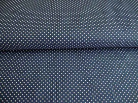 Ministip katoen Donkerblauw/wit 5575-08