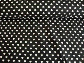 Mini hartje katoen zwart/wit 1264-69N