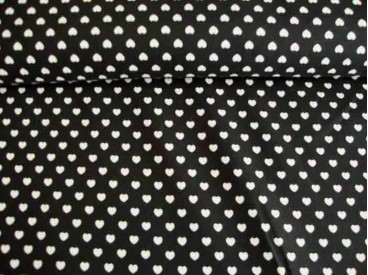 Mini hartje katoen zwart/wit 1264-69N