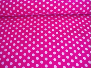 Middelstip katoen Pink/wit 5576-17N