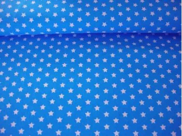 Sterretje katoen Aqua/wit 1266-4N