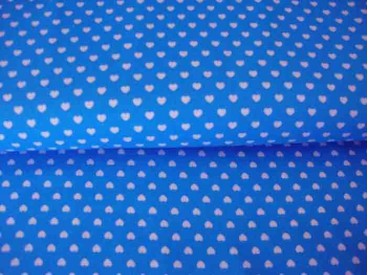 Mini katoen hartje Aqua/wit 1264-4N