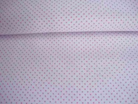 Mini stip katoen Wit/roze 5579-11N
