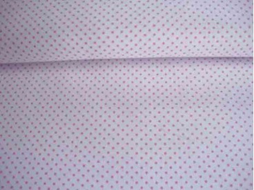 Mini stip katoen Wit/roze 5579-11N