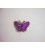 Vlinder applicatie Paars glitter 3 cm.