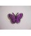 Vlinder applicatie Paars glitter 5 cm.