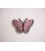 Vlinder applicatie Roze glitter 5 cm.
