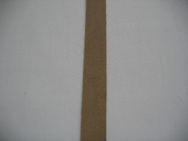 Keperband 15mm donker beige