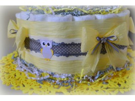 Sierband met stip en kantje Donkerblauw 25mm