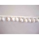 Bolletjesband pompom mini Wit
