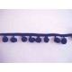 Bolletjesband pompom mini Donkerblauw
