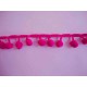 Bolletjesband pompom mini Fuchsia