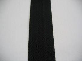 Zwart keeperband 100% katoen 4cm. breed