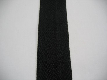 Zwart keeperband 100% katoen 4cm. breed