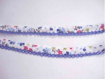 Biaisband met blue ruche en bloem 61