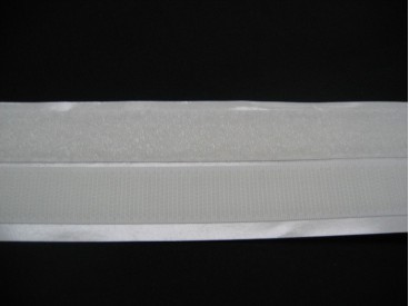 Klittenband zelfklevend Wit  2cm breed