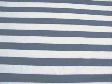 Tricot streep Jeansblauw/wit 2057-6N