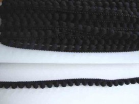 Sierband Pompom ini mini Zwart