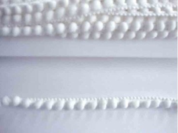 Sierband Pompom ini mini Wit