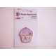 Applicatie Cupcake Paars/wit 1115B