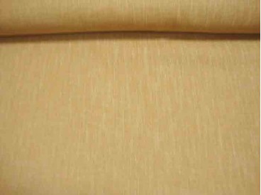 Een camel kleurige polyester met een geweven linnen struktuur. Een mooie kwaliteit.