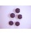 Stipknoop Paars/zwart 15 mm. sk227