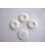 Witte knoop met plat schulprandje 25mm. wk815