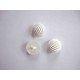 Witte knoop met golf op steeltje 20mm. wk818