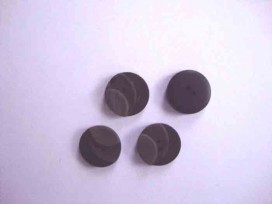 Kunststof knoop 3 kleurig Zwart 15mm. 713-15  Serie 1