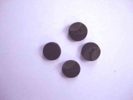 Kunststof knoop 3 kleurig Zwart 12mm. 713-12  Serie 1